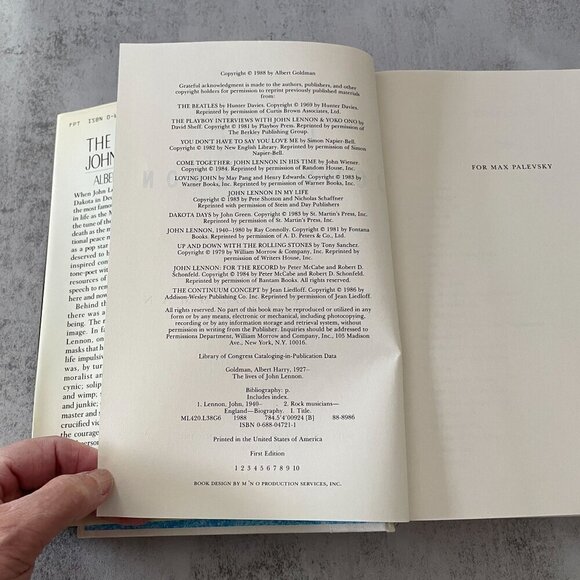 The Lives of John Lennon Albert Goldman Hardcover First Edition ISBN: 0688047211 - Picture 6 of 12